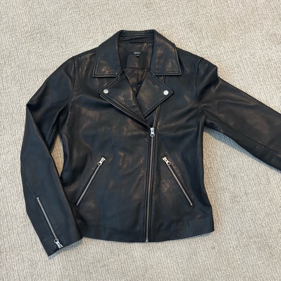 Quince Leather Biker Jacket - Picture 3 of 8